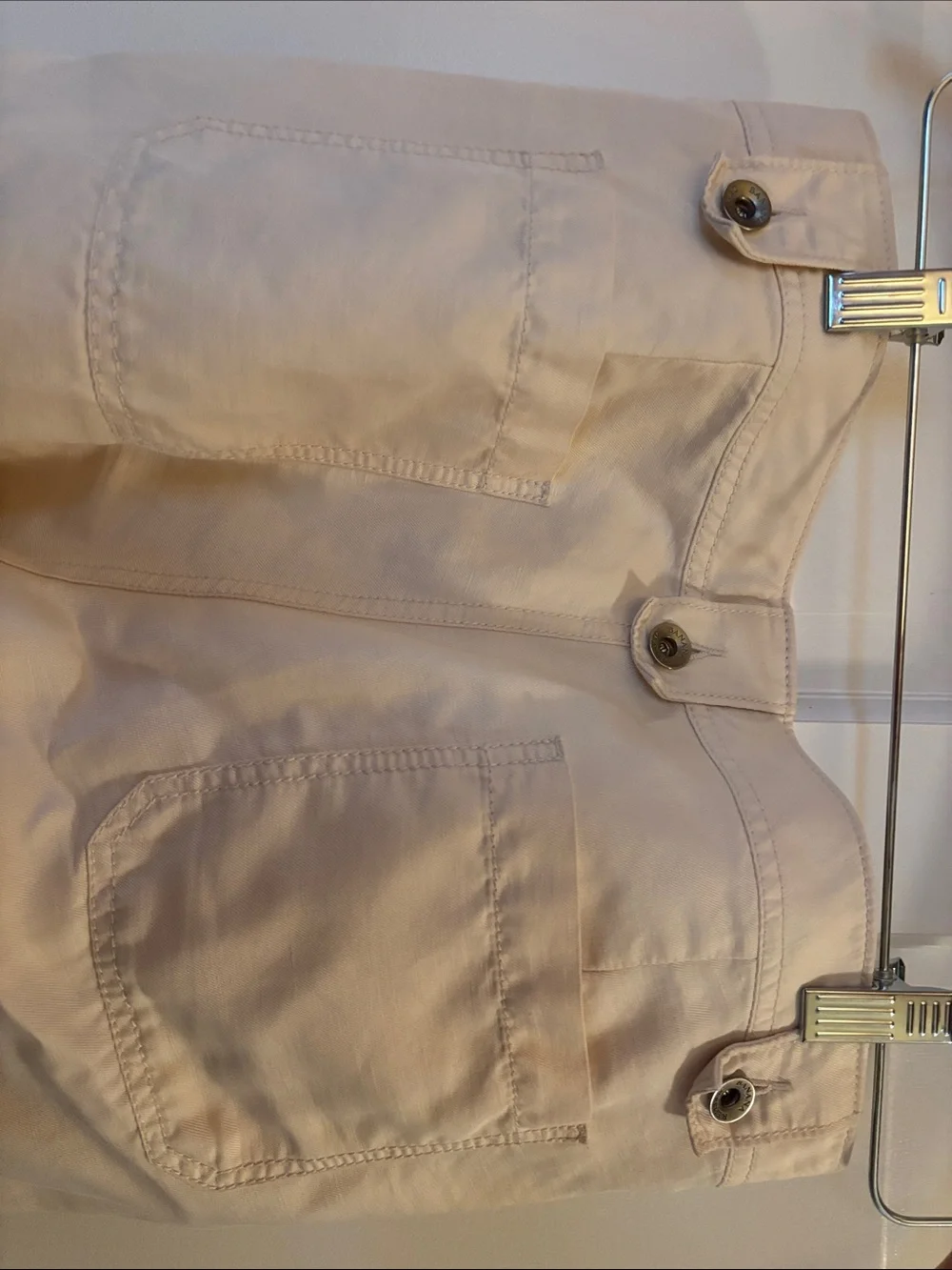 Banana Republic Cream Straight-Leg linen cotton pant size 8